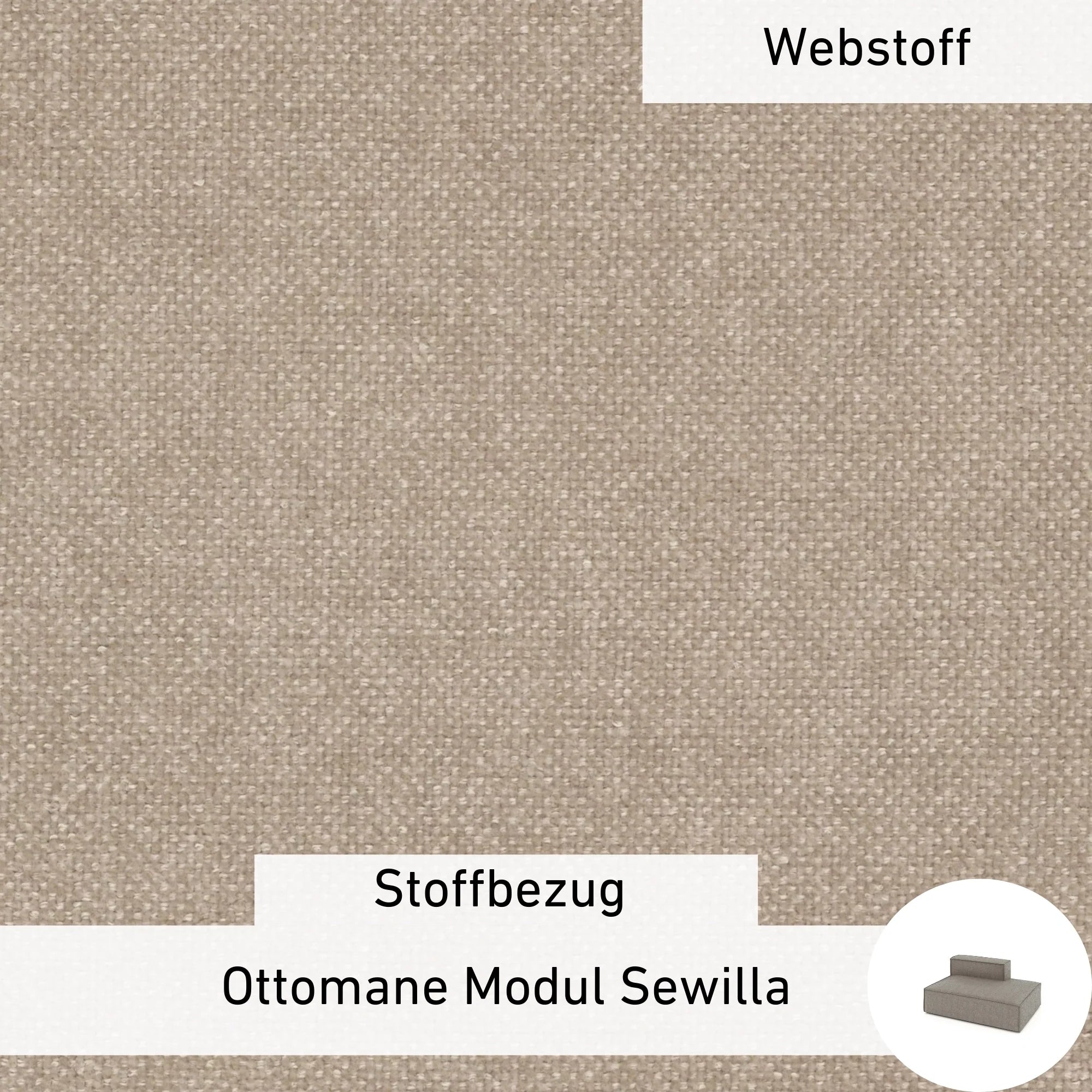 Stoffbezug - Ottomane Modul Sewilla