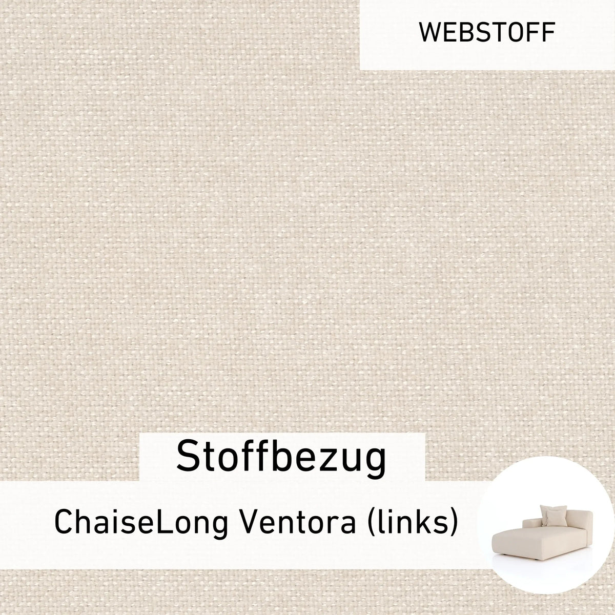 Stoffbezug - ChaiseLong Ventora (links)