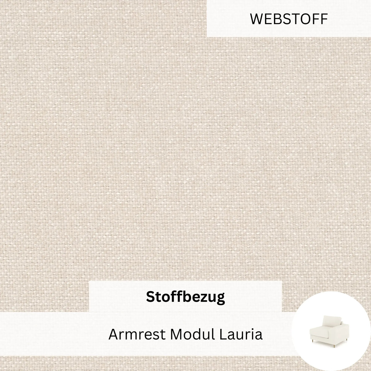 Stoffbezug - Armrest Modul Lauria (links)
