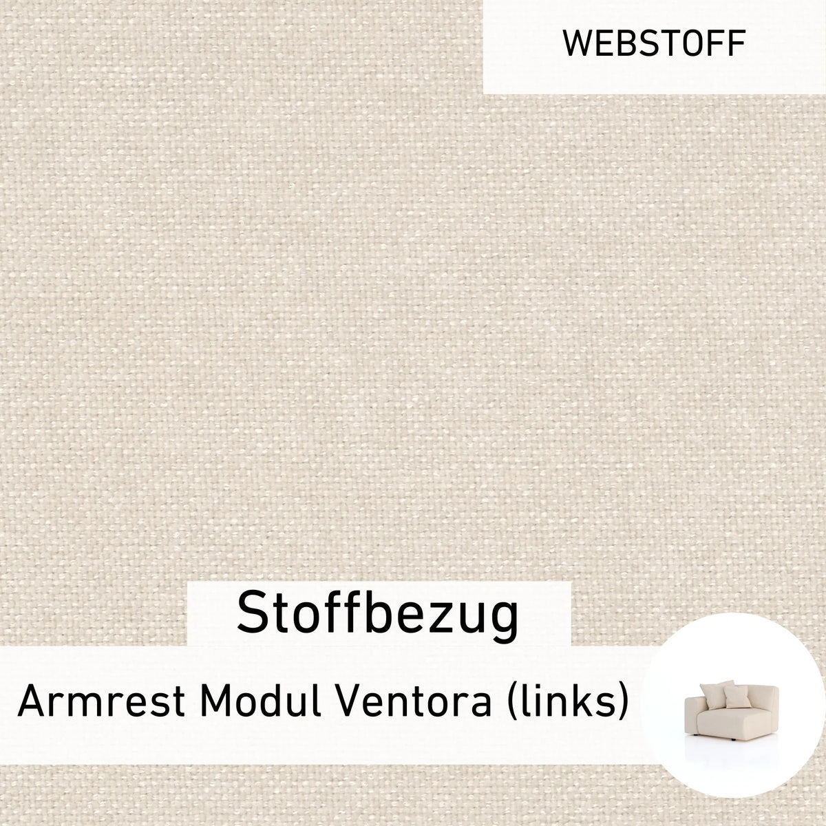 Stoffbezug - Armrest Modul Ventora (Groß) (links)