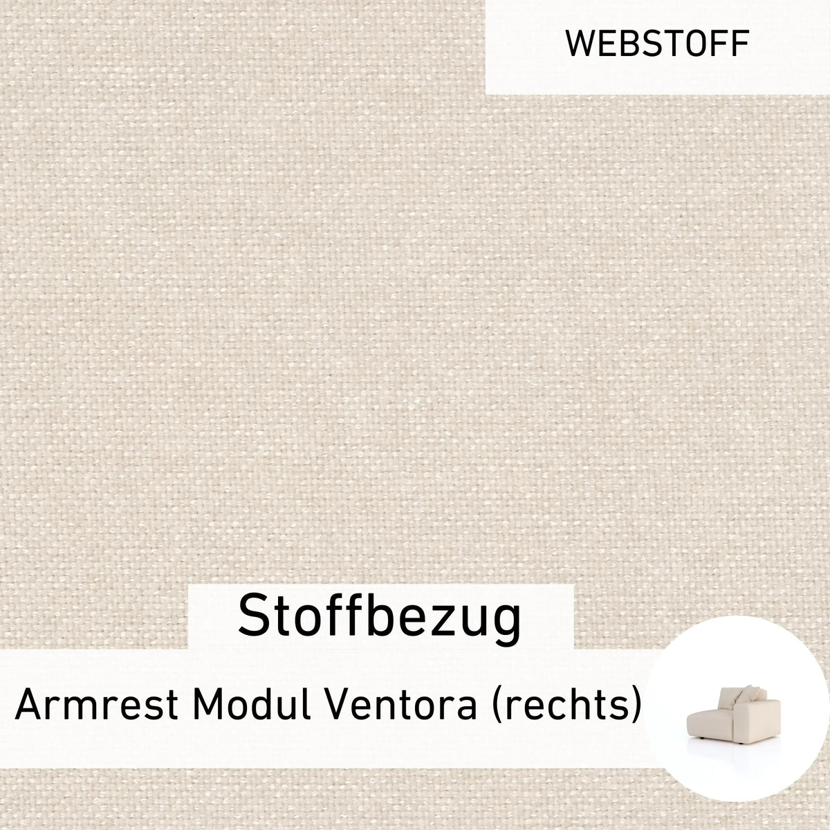 Stoffbezug - Armrest Modul Ventora (Groß) (rechts)