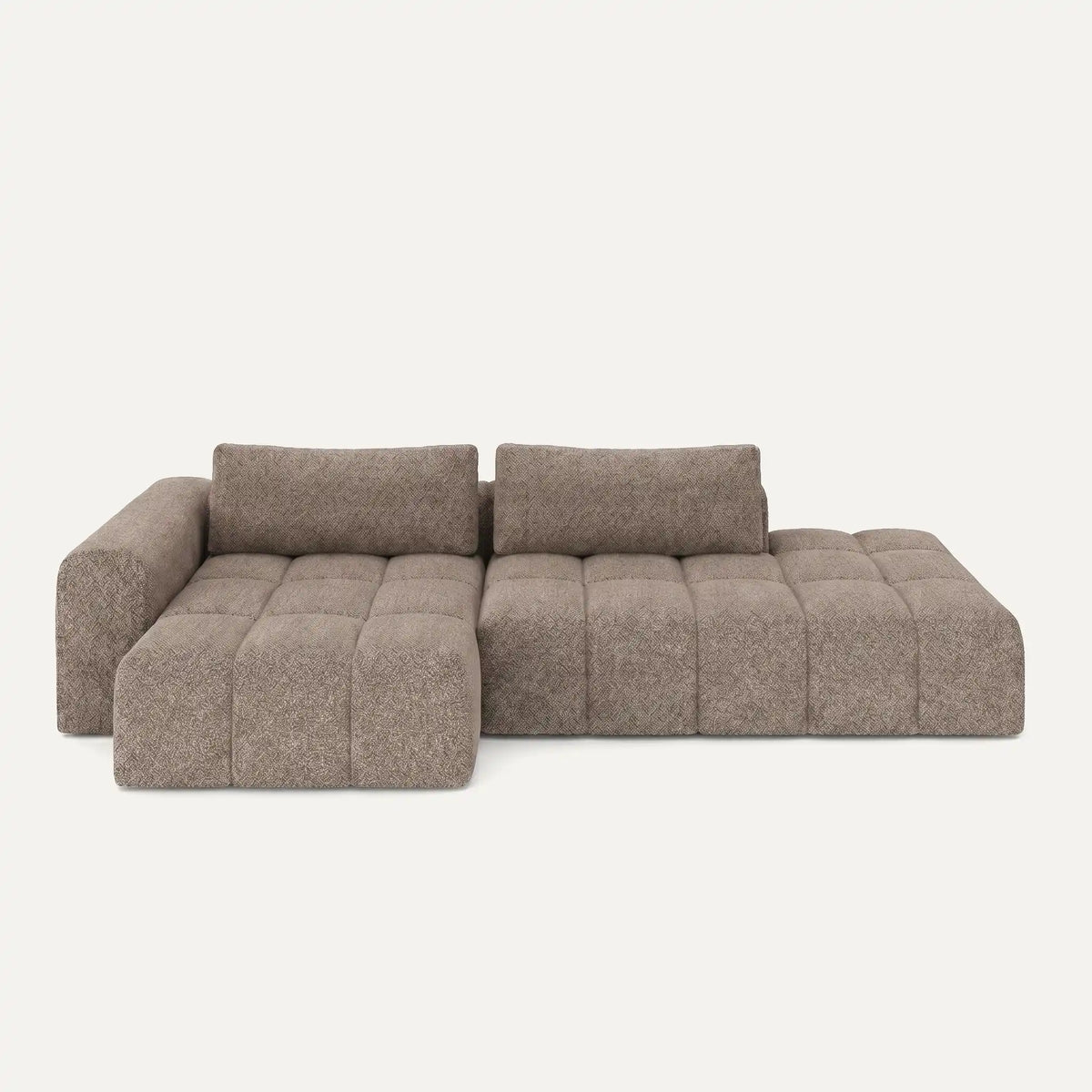 Canapé d'angle en L modulable avec méridienne Comora