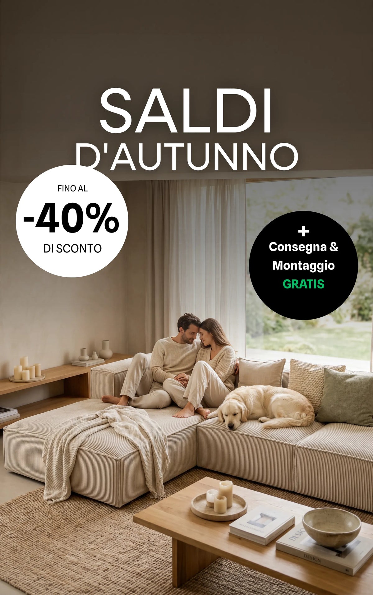 Saldi d'autunno – fino al -40% di sconto, consegna e montaggio gratis