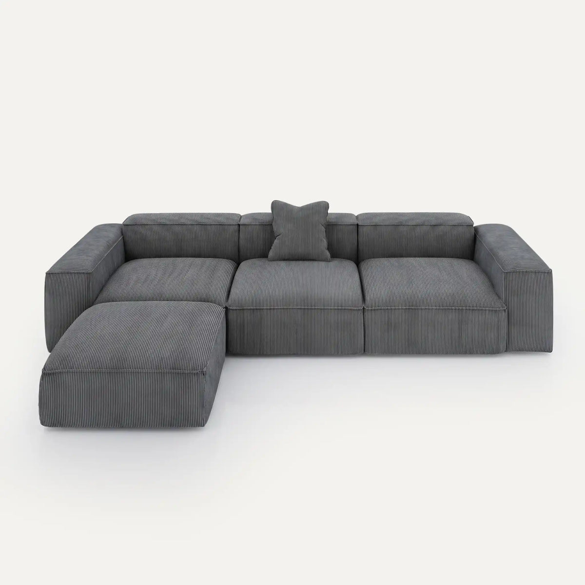 Canapé modulable Noto (4 places) avec pouf