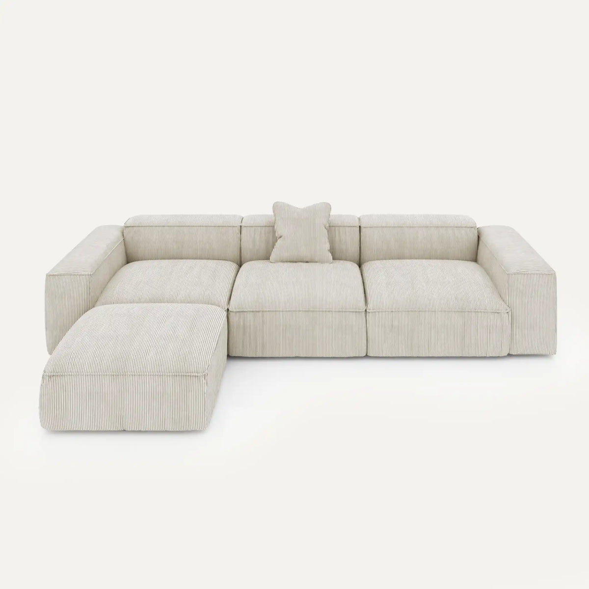 Canapé modulable Noto (4 places) avec pouf