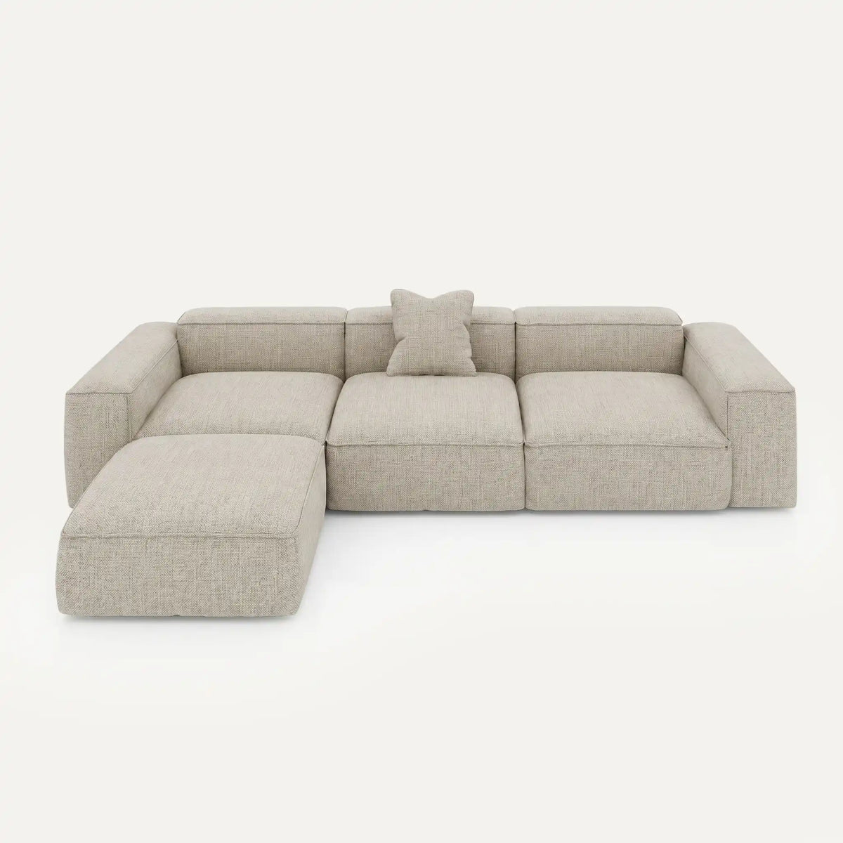 Canapé modulable Noto (4 places) avec pouf