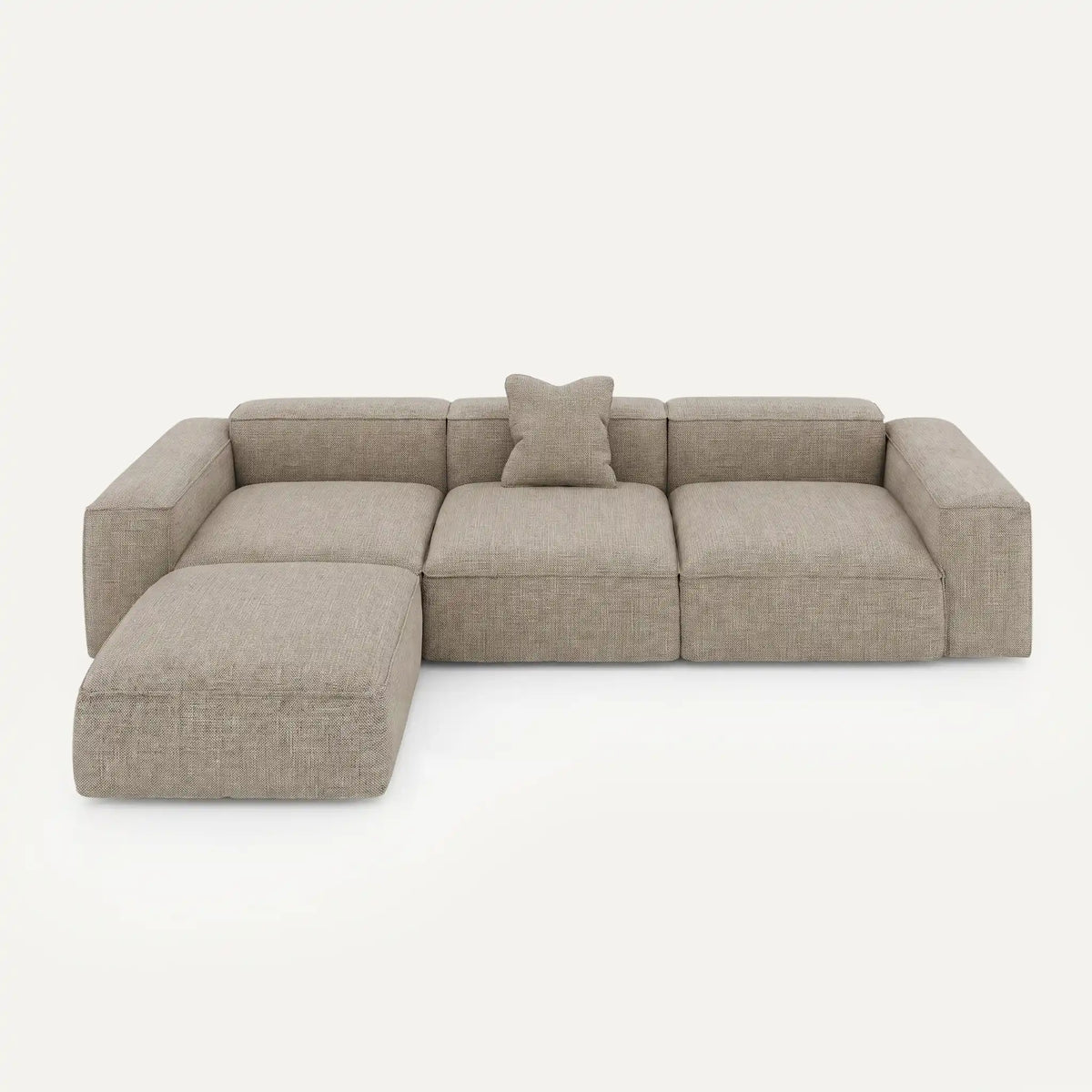 Canapé modulable Noto (4 places) avec pouf