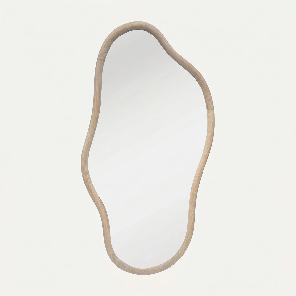 Wall mirror Lunea with wooden frame