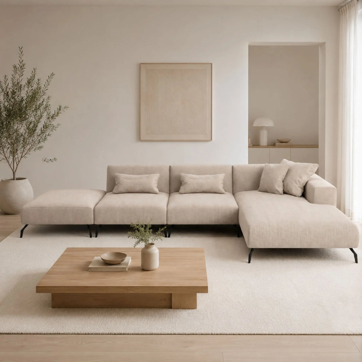 Modulares L Ecksofa Ventora Lift (groß)